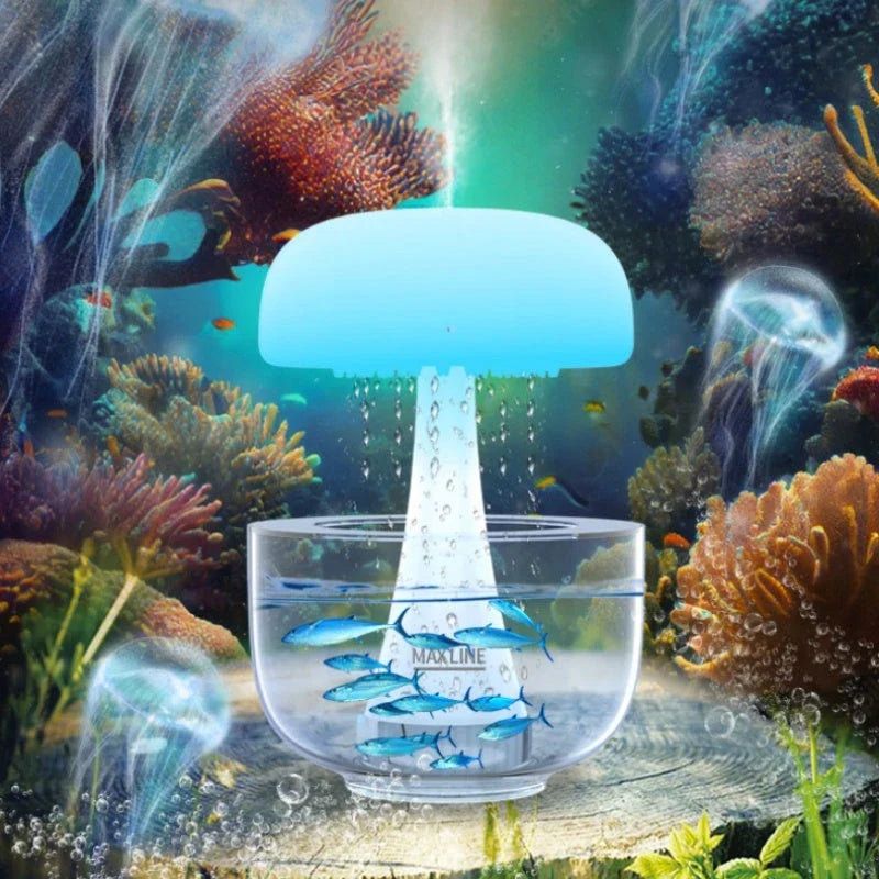 Humidifier with cloud-like mist, ambient lighting, and essential oil aroma for home decor