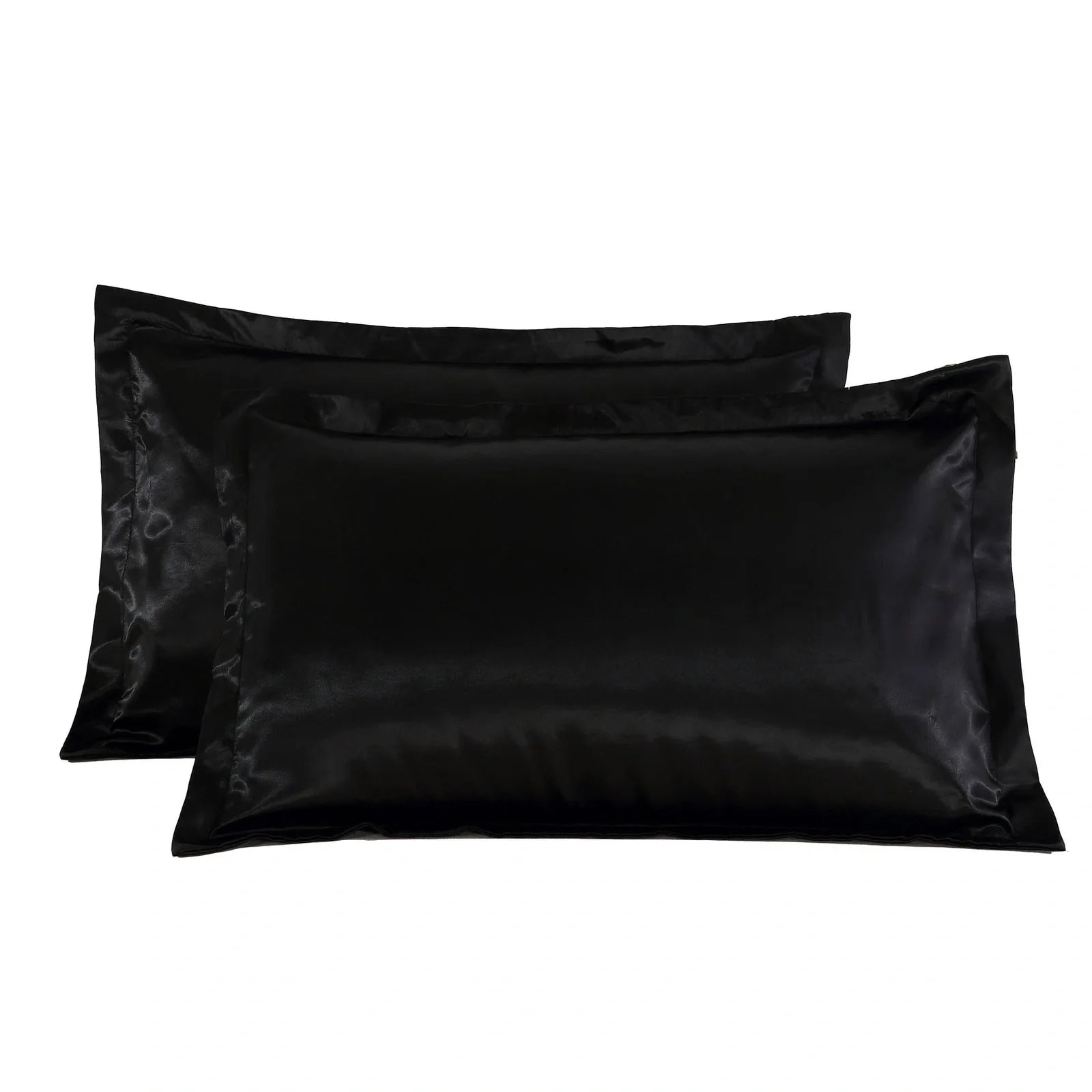 Pure colour imitation silk pillowcase in selected colour showing smooth polyester fabric texture