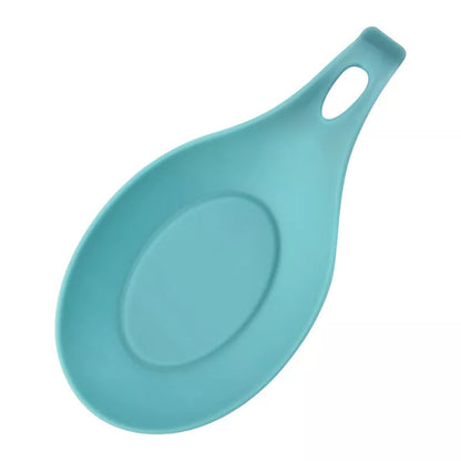 TPE silicone spoon mat in various colors for kitchen heat insulation and easy cleaning