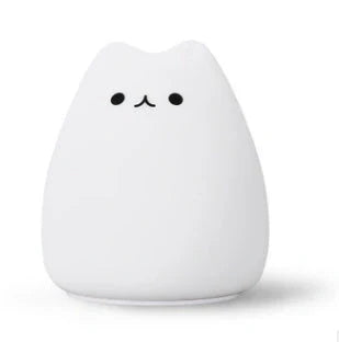 Adorable cat design LED night light for children with color-changing feature
