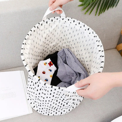 European-style cotton linen laundry basket in elegant designs for stylish home organization