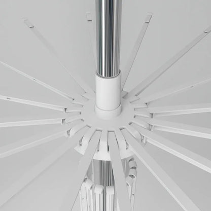 Stainless steel mobile drying rack with three layers and plastic clip separation