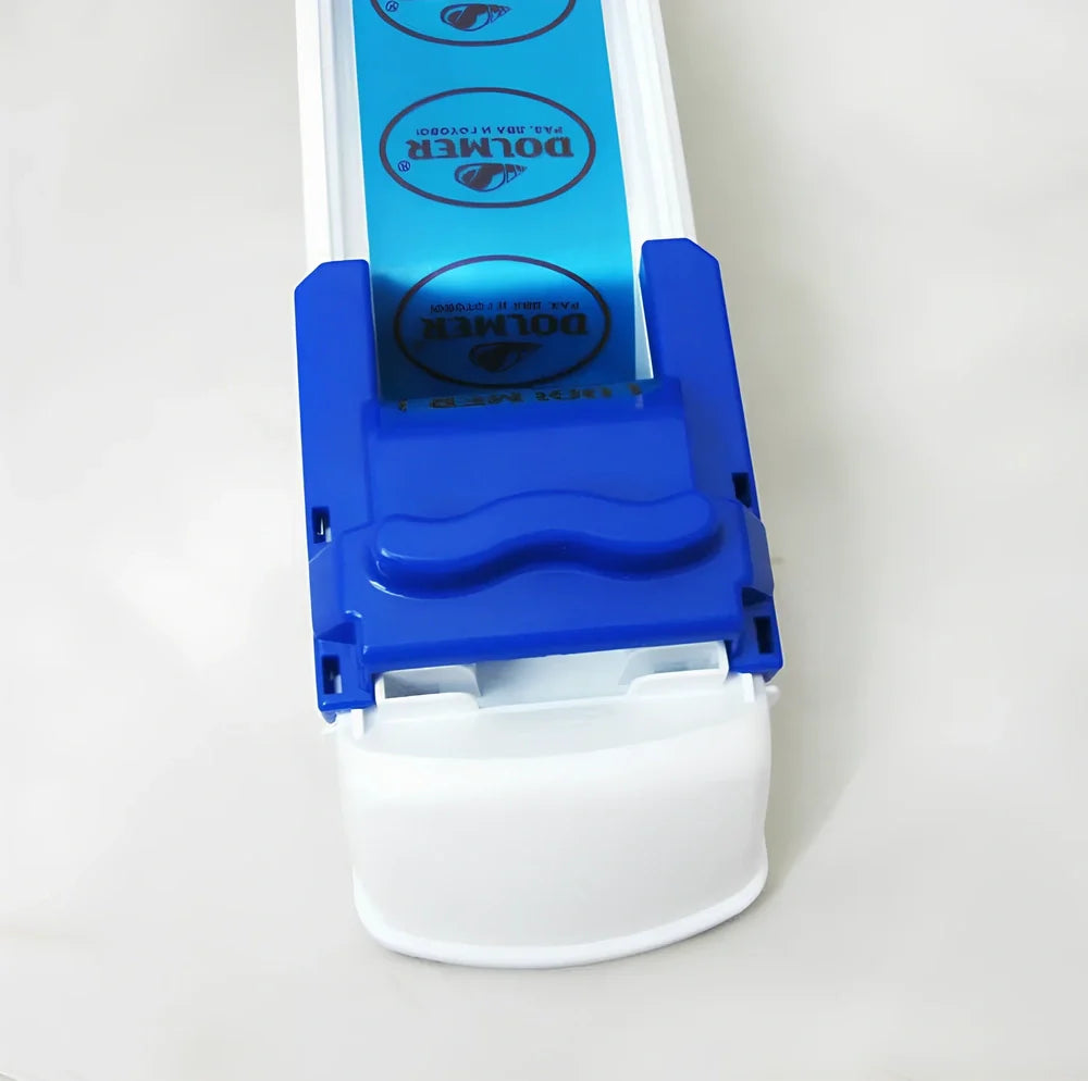 Home sushi machine measuring 37.3cm for creating vegetable and meat rolls with push mechanism