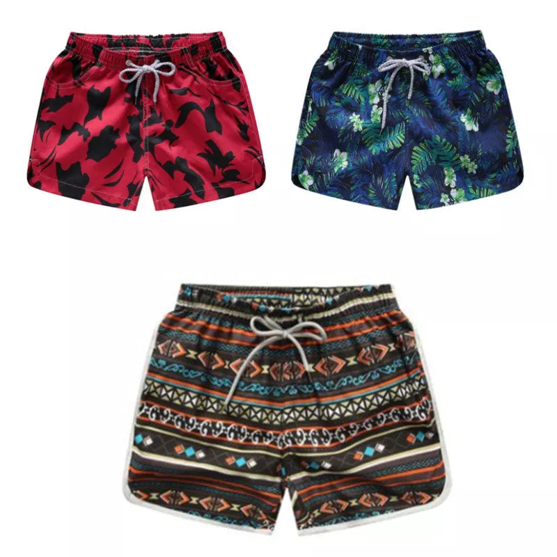 Summer beach casual shorts in various colors and sizes, made from quick-dry polyester fiber