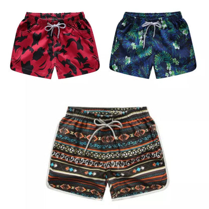 Summer beach casual shorts in various colors and sizes, made from quick-dry polyester fiber