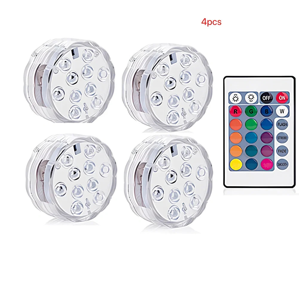 6.5cm round waterproof LED submersible candle lamp for decorative lighting