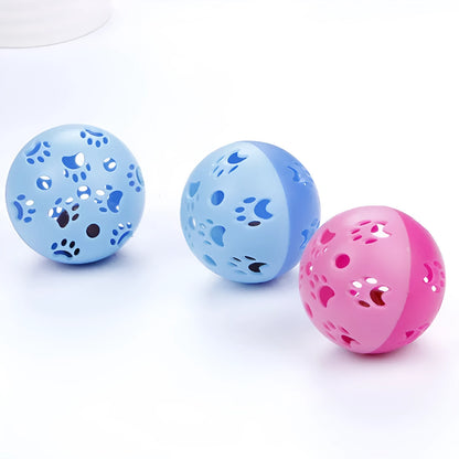 Pethome hollow plastic cat toy ball, 5cm diameter, 20g, in pink or blue