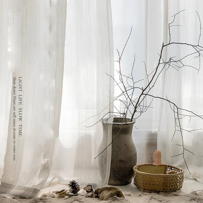 White Nordic linen curtain panel, hemp polyester blend, 1.0m width by 1.3m height, plain pattern for light diffusion