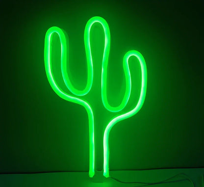 Hanging LED neon wall light in PVC, USB powered, sizes 100-600mm for home decor
