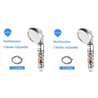 Household Negative Ion Pressurized Shower Head with adjustable modes and water-saving feature