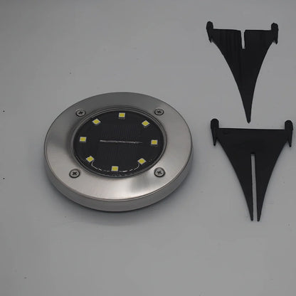 8LED waterproof solar garden light with weatherproof housing and solar panel