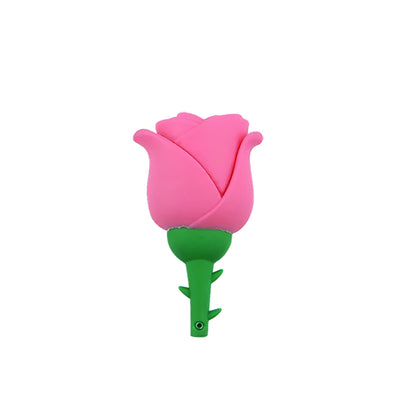 Cartoon rose shape USB flash drive in PVC with USB 2.0, write protection switch, 2GB to 128GB capacity, 20g