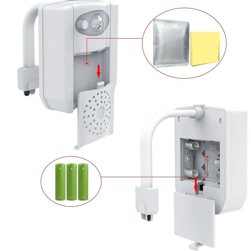 White bathroom LED lamp with UV anti-virus technology and ABS shade operating at 5V