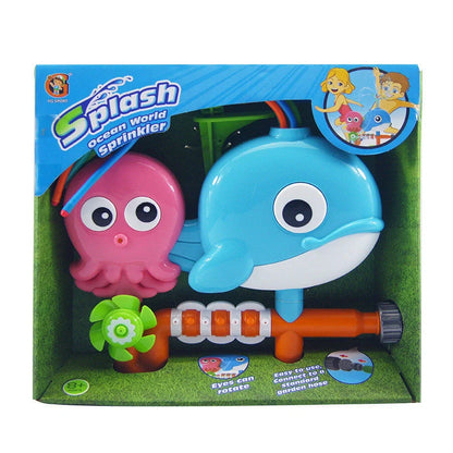 Cartoon Sprinkler Water Toy for kids summer play with rotating water spray