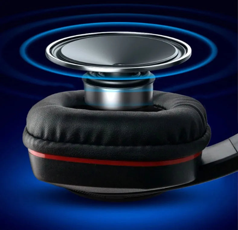 Black wired gaming headset with 40mm speakers and 1.2m cable featuring 6.3mm straight plug