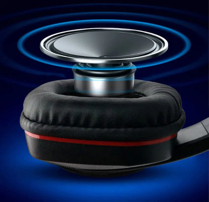 Black wired gaming headset with 40mm speakers and 1.2m cable featuring 6.3mm straight plug