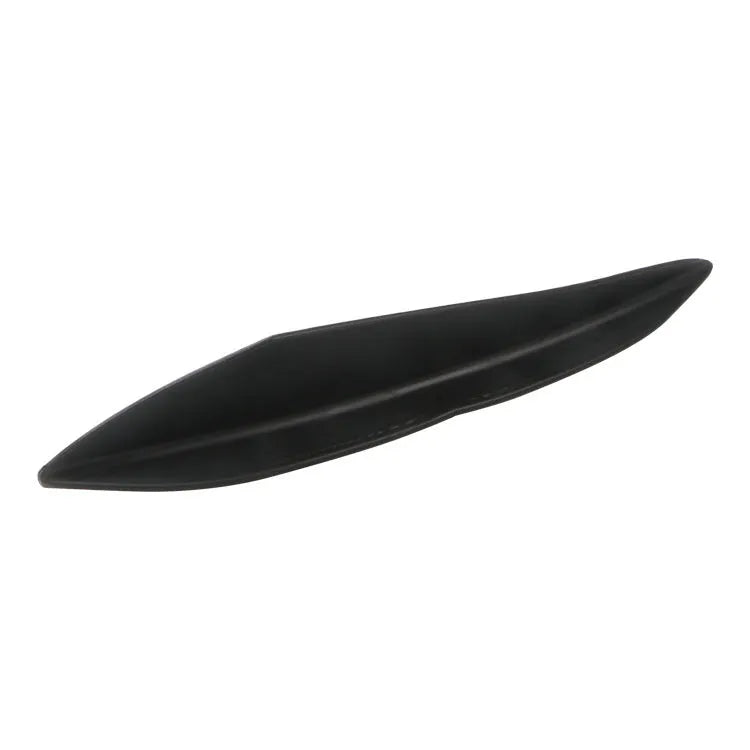 Six-piece carbon fibre front bumper spoiler air knife set in black, lengths 13.5cm, 16.5cm and 20.5cm