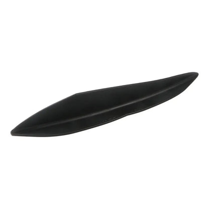 Six-piece carbon fibre front bumper spoiler air knife set in black, lengths 13.5cm, 16.5cm and 20.5cm