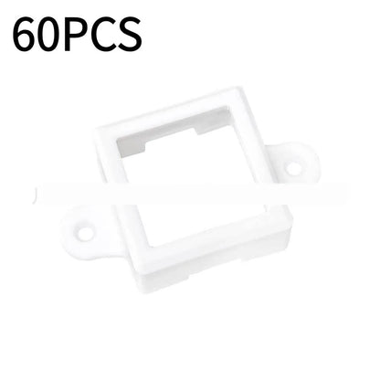 White plastic LED lampshade measuring 1.7cm by 6cm with fixed bracket design