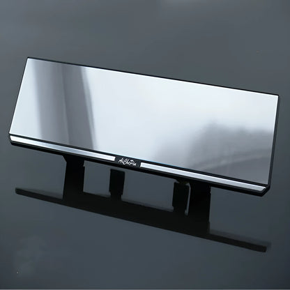 White car interior rearview mirror with high definition glass lens and ABS cover, 305 x 80mm