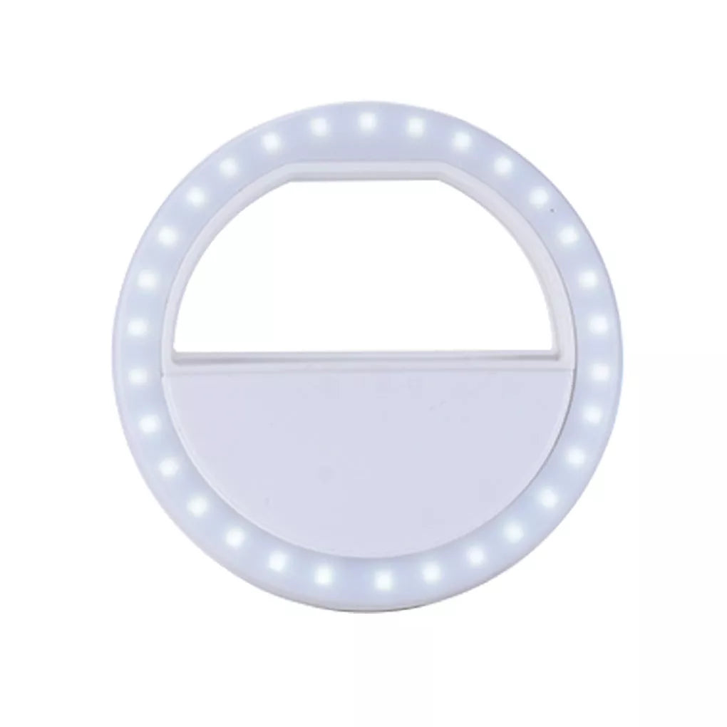 Adjustable LED ring light for mobile phones with three brightness levels