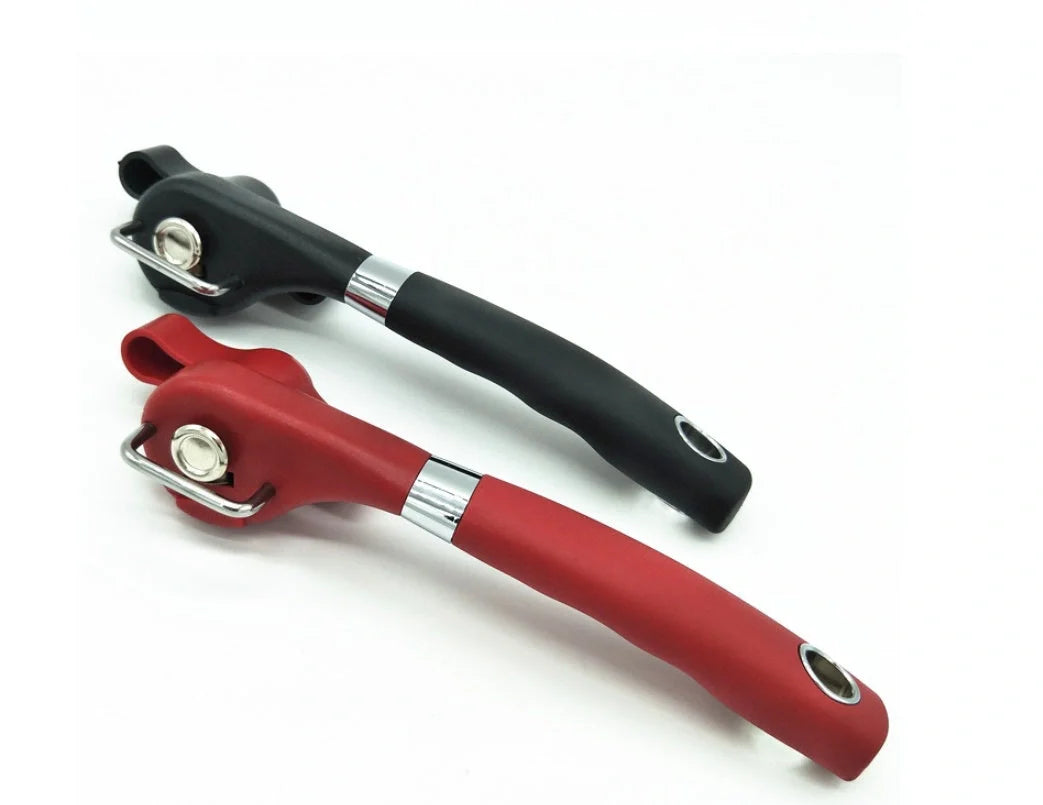 German quality can opener with ABS head, rubber handle, and DC53 blade