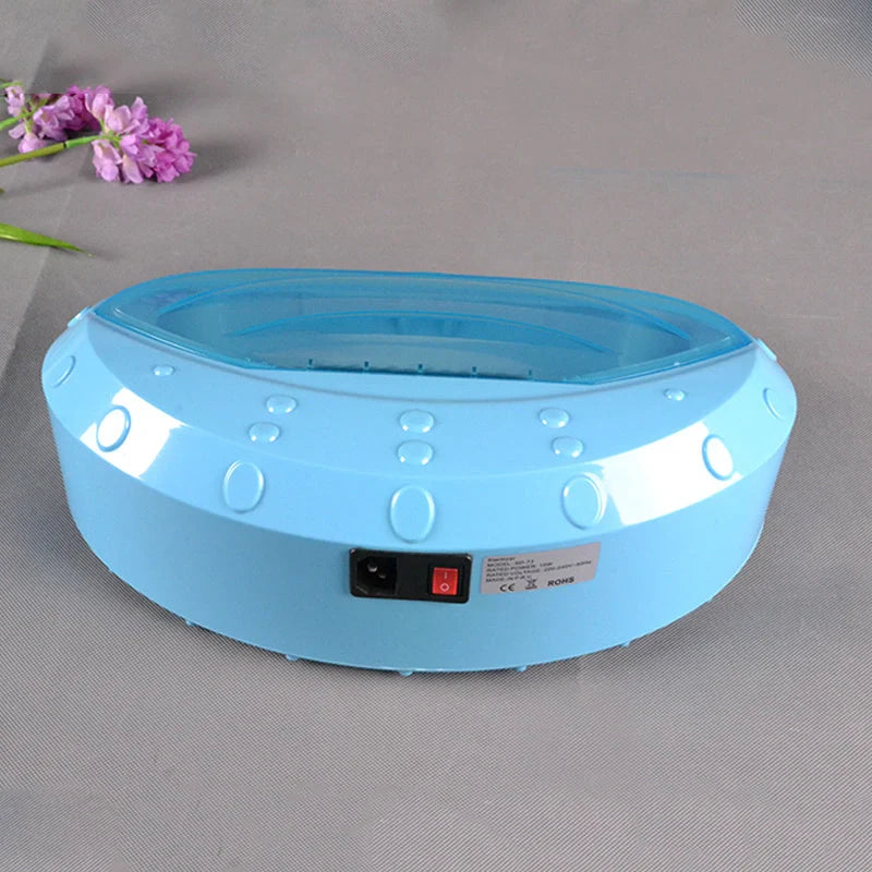 Mechanical towel sterilizer in white, compact design with 220V AC power supply