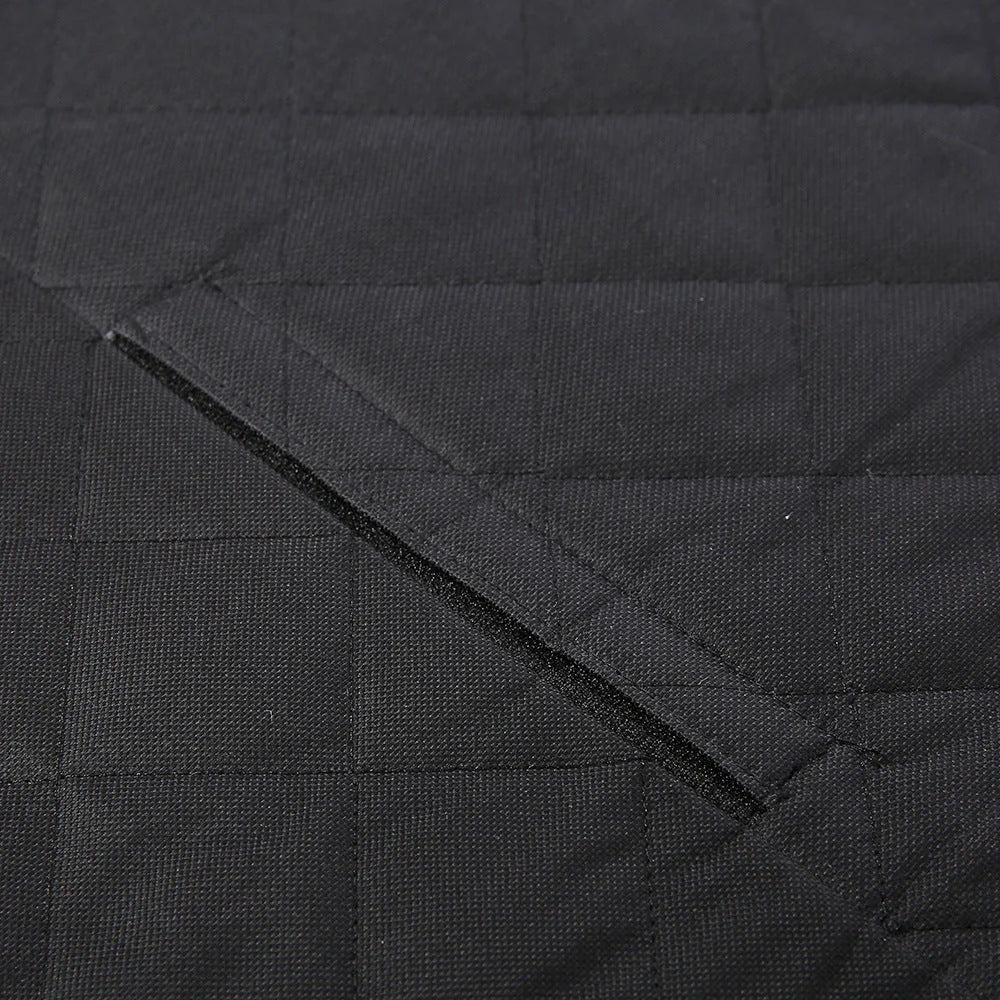 Dog car seat cover with view mesh and zipper for travel safety