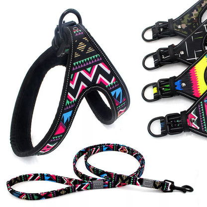 Adjustable reflective dog leash for small and medium dogs in various colors