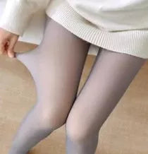 Sleek Legs Warm Fleece Pantyhose in black, coffee, grey, and skin colors