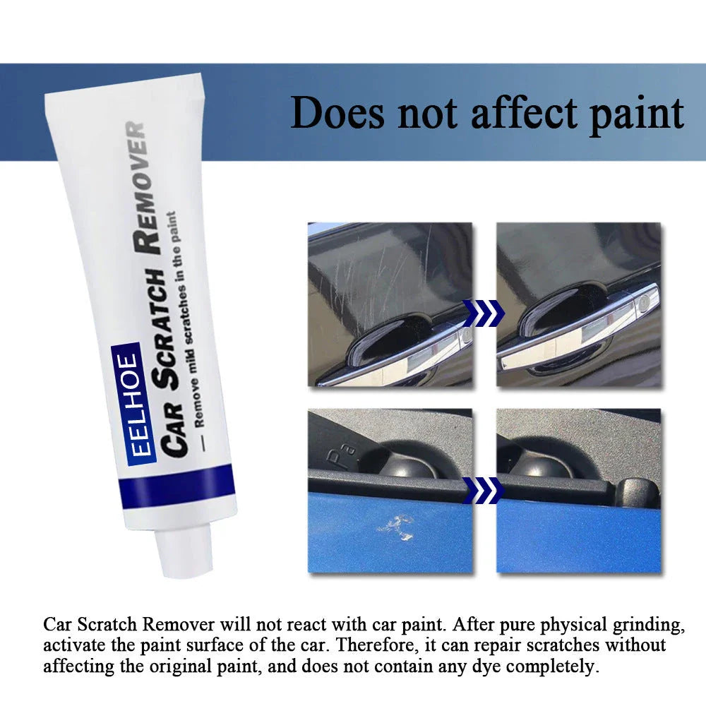 A car polish cream product that effectively removes light scratches and restores the vehicle's original shine