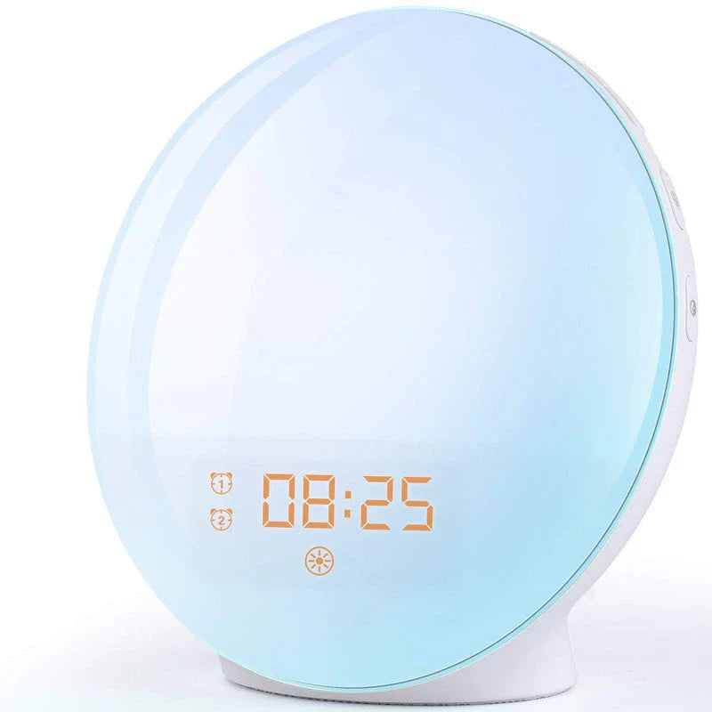 Intelligent Wake-Up Light with Simulated Sunrise, Natural Sounds, and Customizable Settings