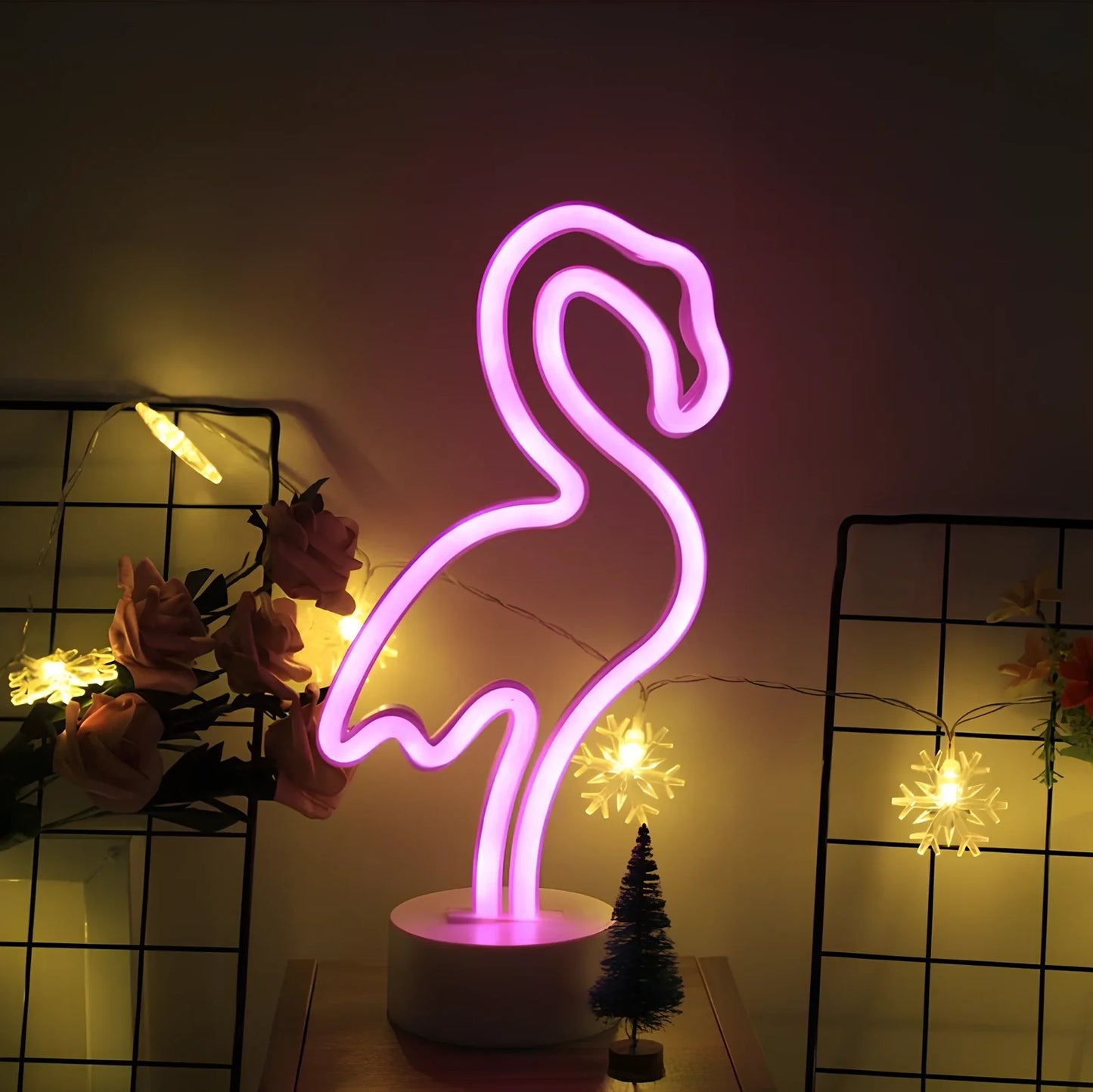 Colourful LED modelling lamp with cactus design showing E14 fitting and plastic housing