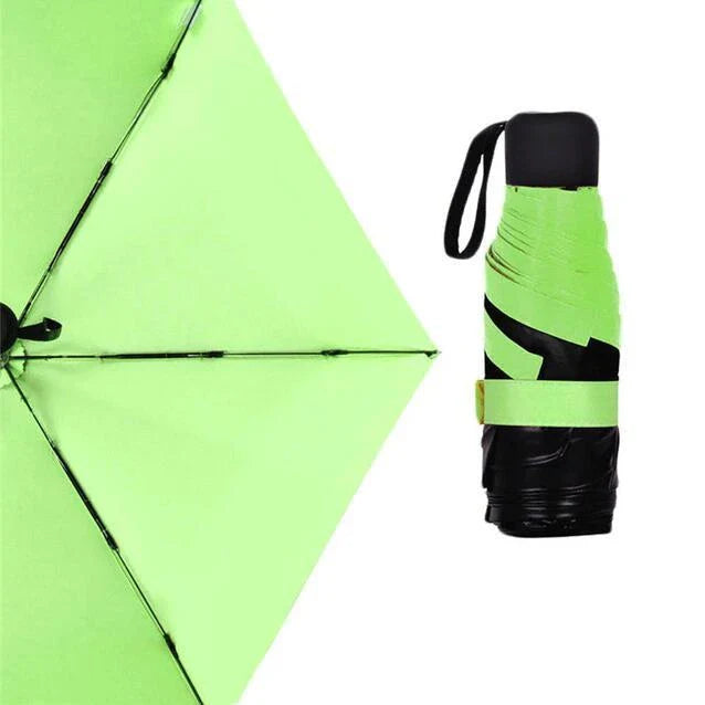 Compact and portable mini umbrella with aluminum alloy frame and polyester fabric in various vibrant colors