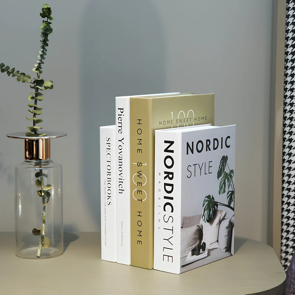 Simulation book ornament 27x18x6cm cardboard decorative prop with text design