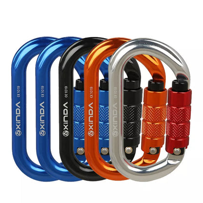 O-shaped Thread Lock Rock Climbing Carabiner in various colors