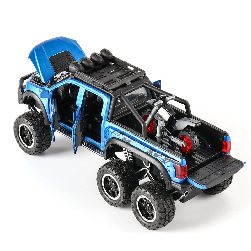 Hhomeenjoy Realistic Toy Ford Raptor - Lights, Sounds, and Remote-Controlled Fun