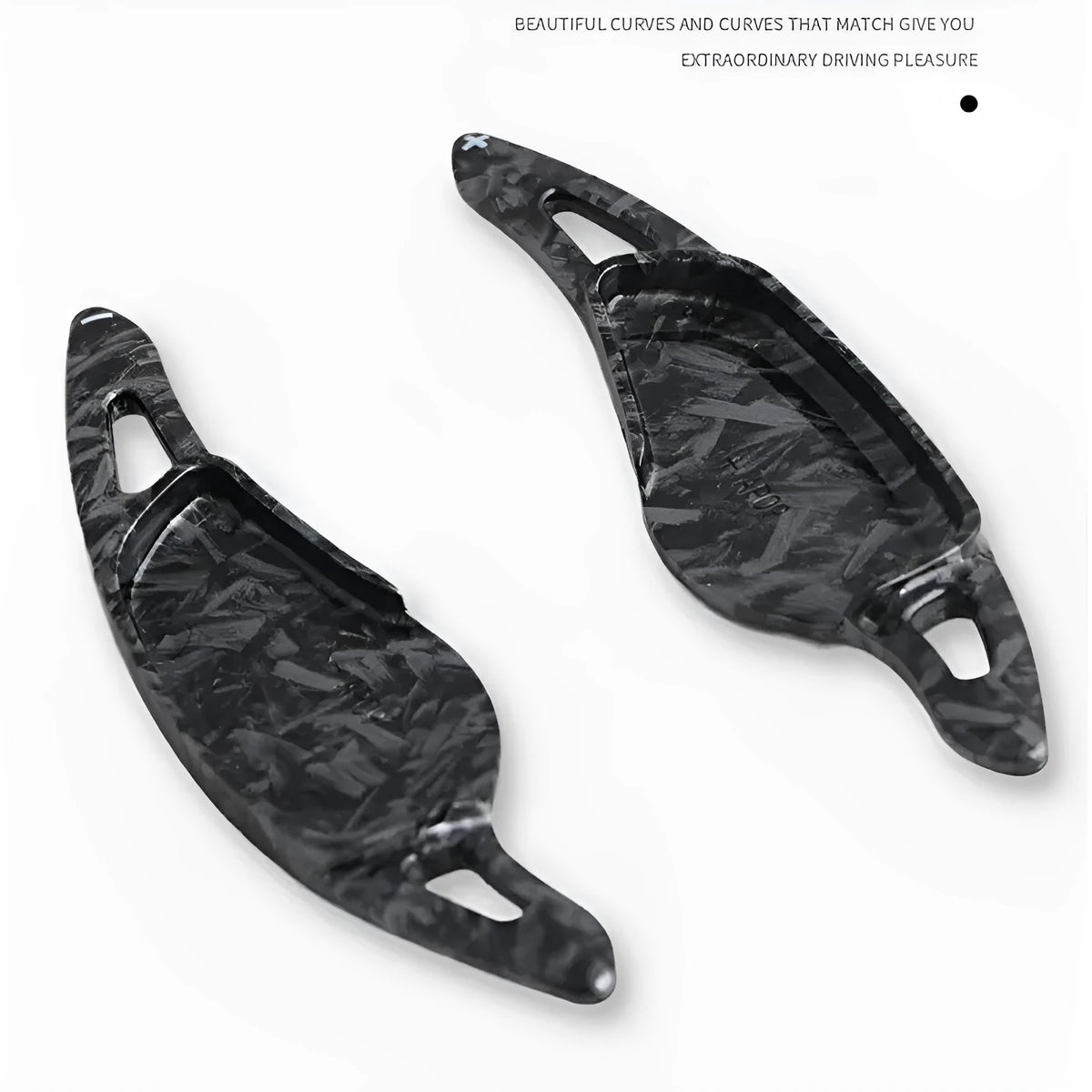 Carbon fibre pattern steering wheel paddle shifter for automotive interior modification