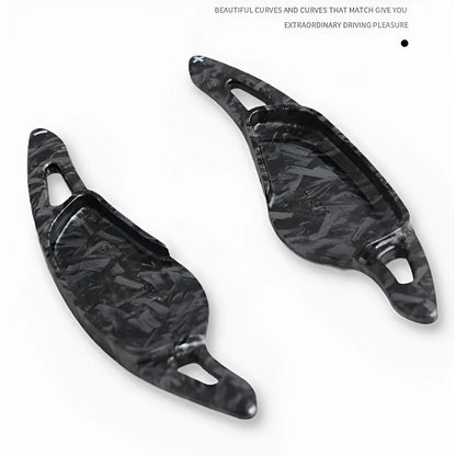 Carbon fibre pattern steering wheel paddle shifter for automotive interior modification