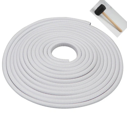 Universal car door anti-collision strip with built-in steel disc for scratch protection