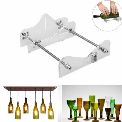 DIY glass bottle cutter tool with adjustable stand for cutting 0.5-2 inch diameter bottles to 5 inch length