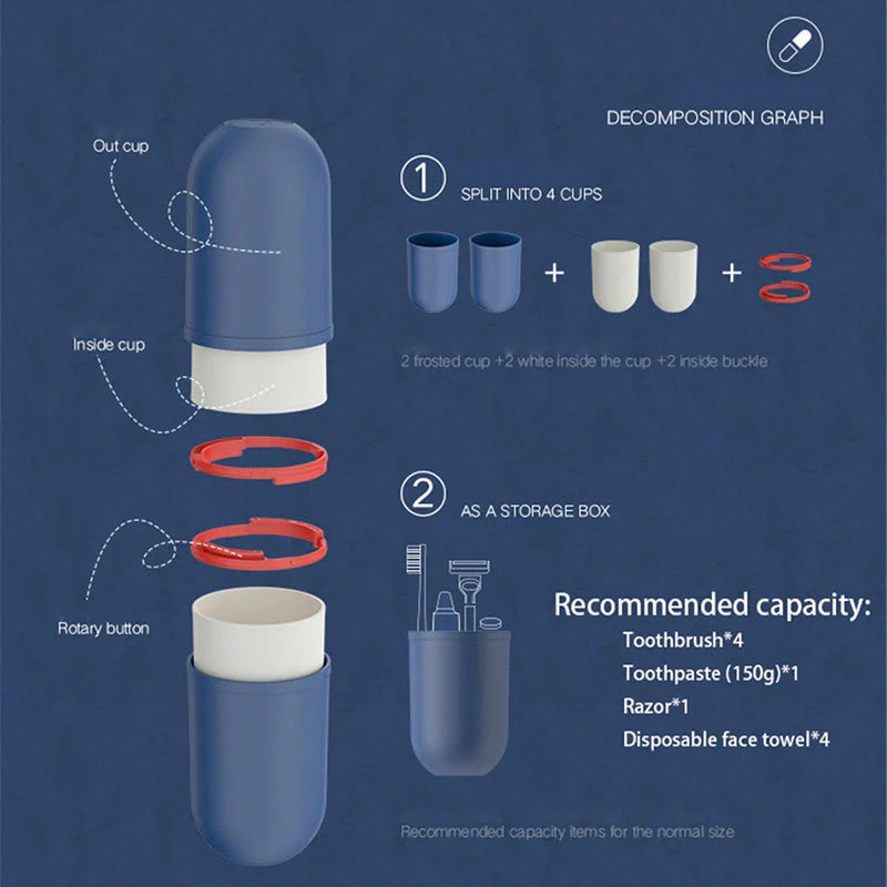 Capsule-shaped travel bottle in various colors with leak-proof design for outdoor use