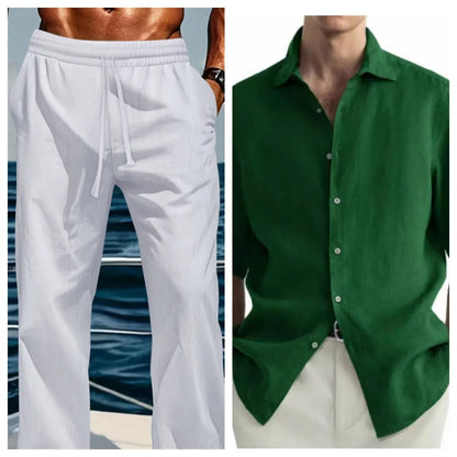 Men's green washed cotton cardigan shirt with regular fit and pure cotton fabric