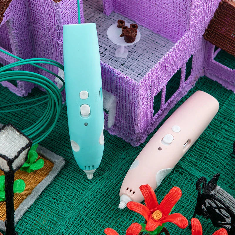 A versatile 3D printing pen with adjustable temperature, eco-friendly materials, and vibrant color options for unleashing your creativity.