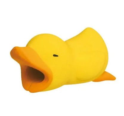 Silicone animal-shaped cable protector for Apple iPhone lightning charging cable.