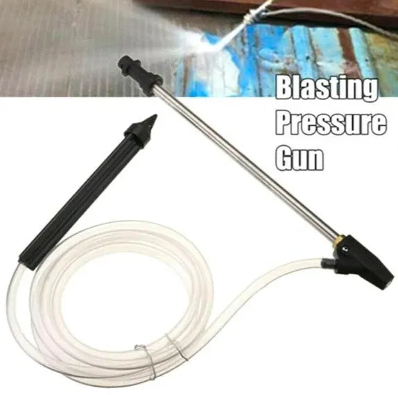 Ceramic derusting nozzle with stainless steel handle for Karcher pressure washers.