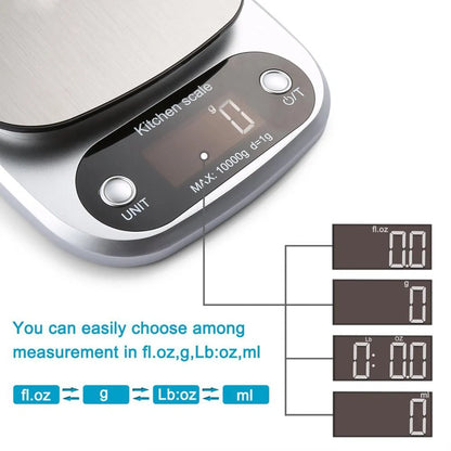 Precision kitchen scale with dual weighing modes for accurate cooking and baking