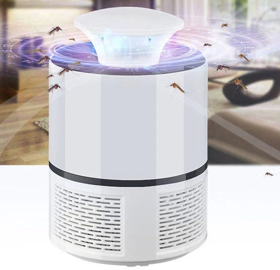 Quiet Mosquito Repelling Lamp - Effective insect zapper with low-noise fan, 360-400nm purple light, and automatic on/off sensor