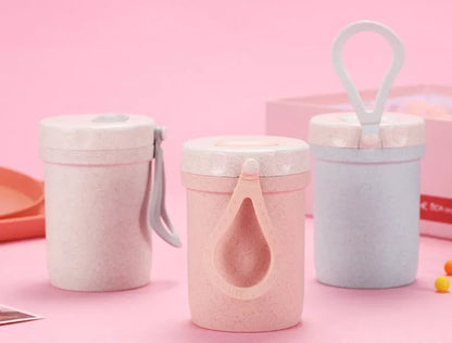 Eco-friendly wheat straw microwave lunch box with flexible lock seal