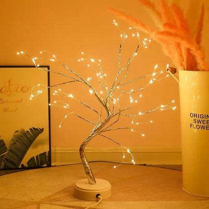 Shimmering Copper Charm - Enchanting LED light with copper wire design for a cozy, ambient glow in your bedroom